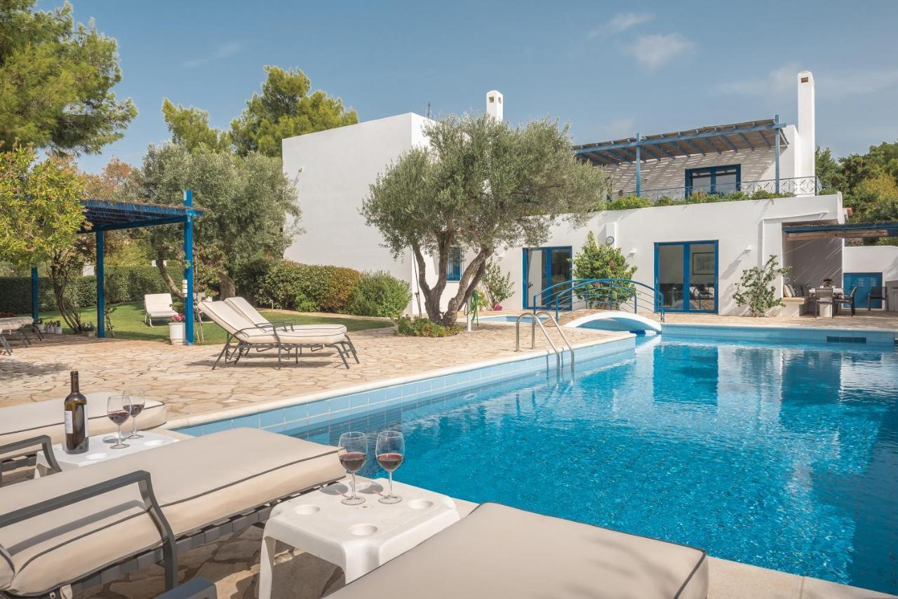 Summer Villa Pasiphae Private Pool - Bbq -Beach 2Min Szúnio Kültér fotó