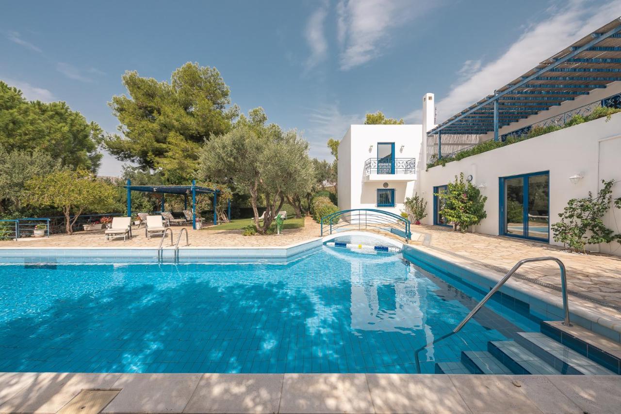 Summer Villa Pasiphae Private Pool - Bbq -Beach 2Min Szúnio Kültér fotó