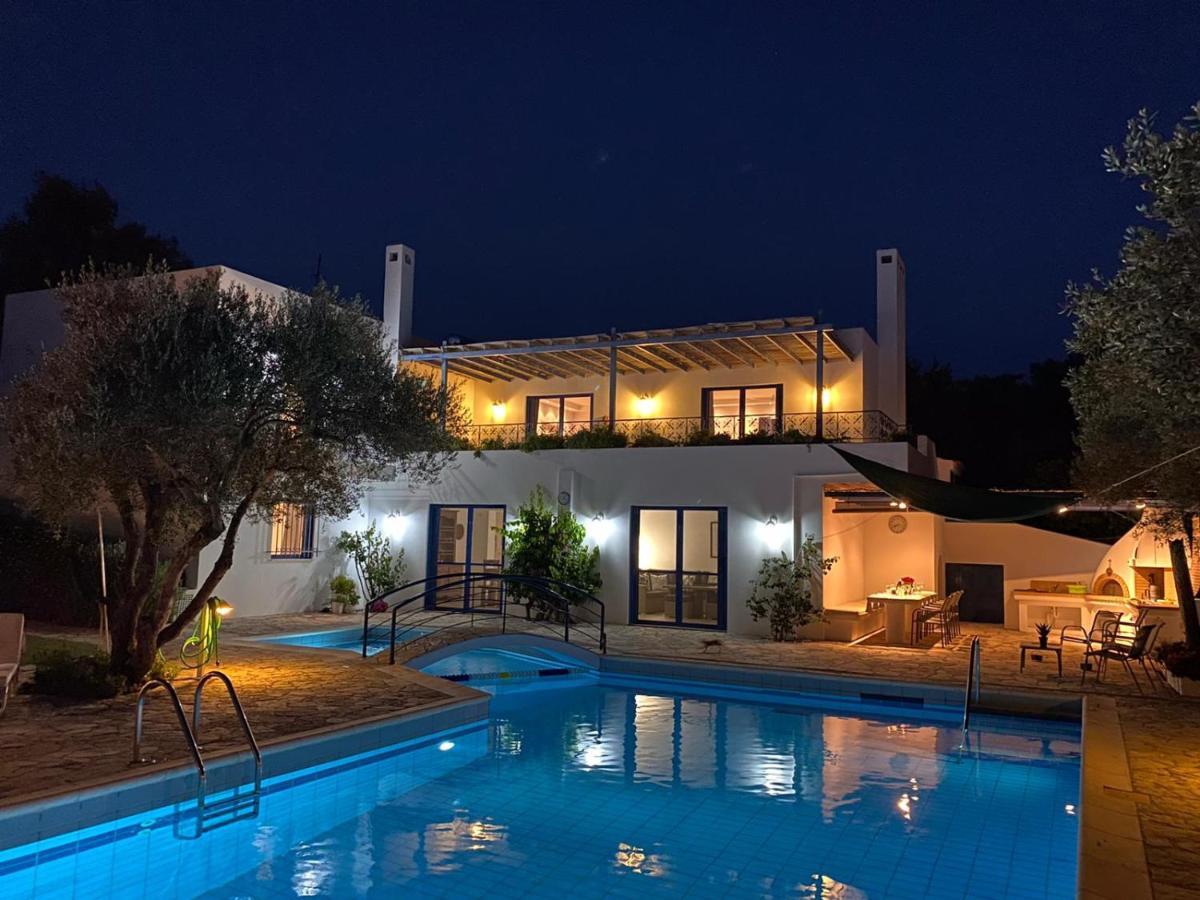 Summer Villa Pasiphae Private Pool - Bbq -Beach 2Min Szúnio Kültér fotó